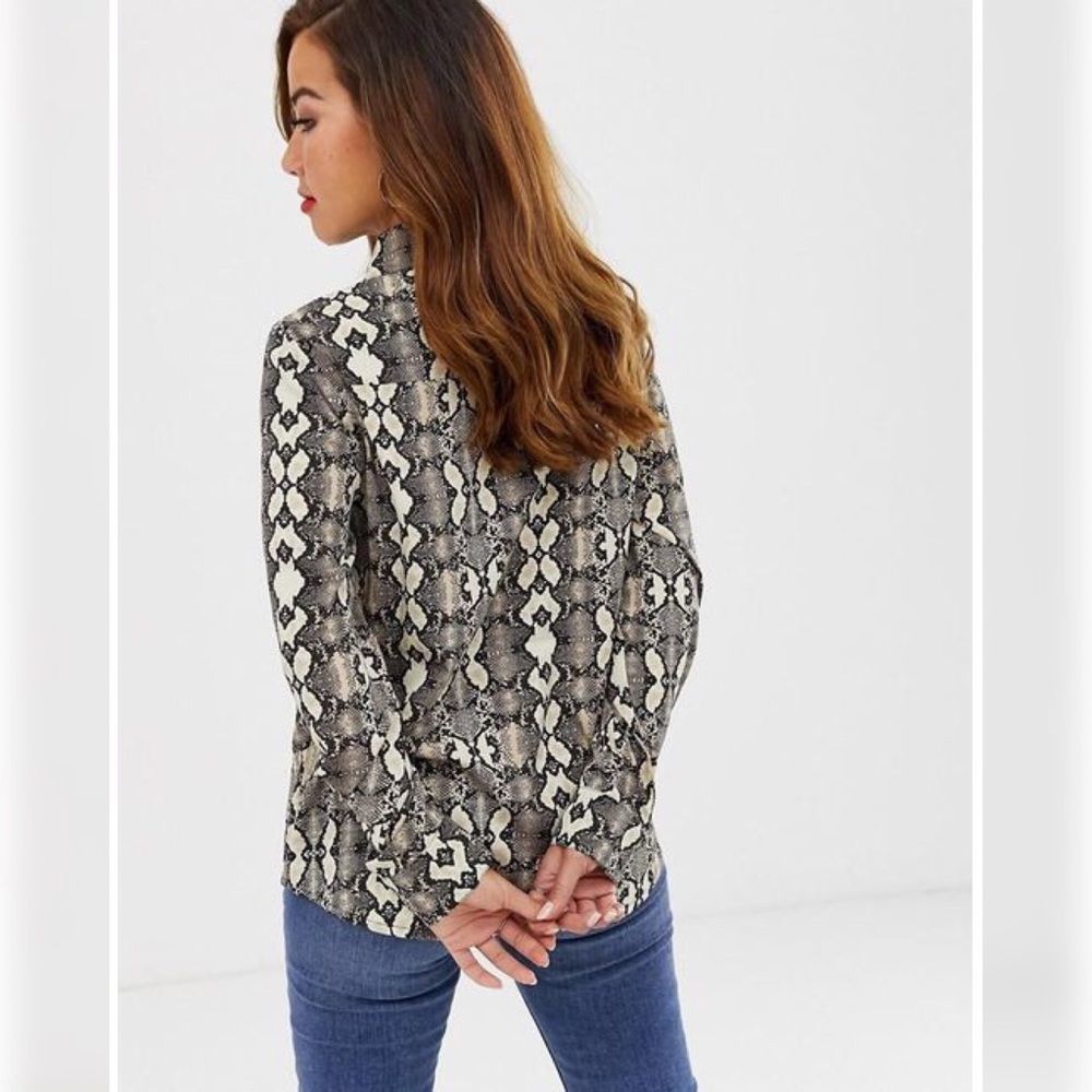 Brave Soul London Megan Snake Print Button Down - image 2